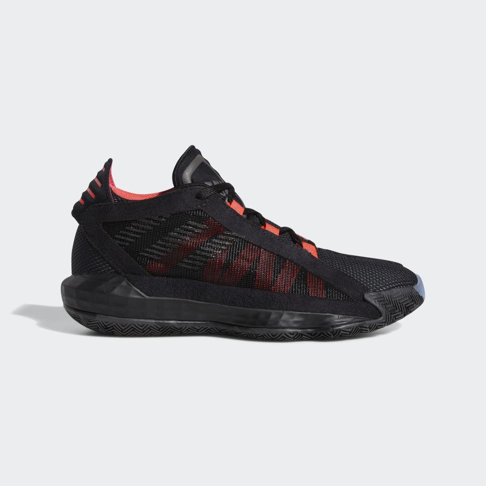 Adidasi Baschet Adidas Dame 6 Baieti Romania - Negrii/Gri Metal/Rosii EH2791